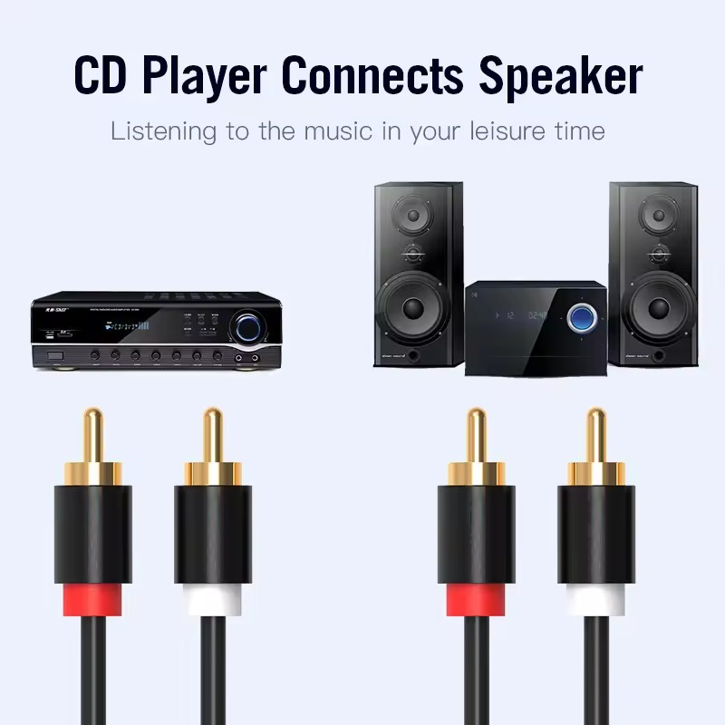 HiFiステレオRCAケーブル 2RCA - RCAオーディ - Home Cinema Tv のレビューと価格