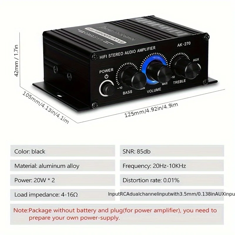 AK-270 400W ミニパワーアンプ 12V/24V 2 - Audio Home Cinema のレビューと価格